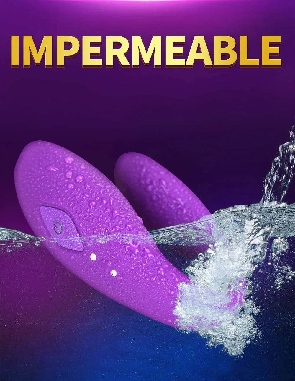 VIBRADOR inalámbrico para parejas, recargable por USB consolador, estimulador de silicona para el punto G, doble vibrador, juguete sexual para mujer - Sex Shop 502