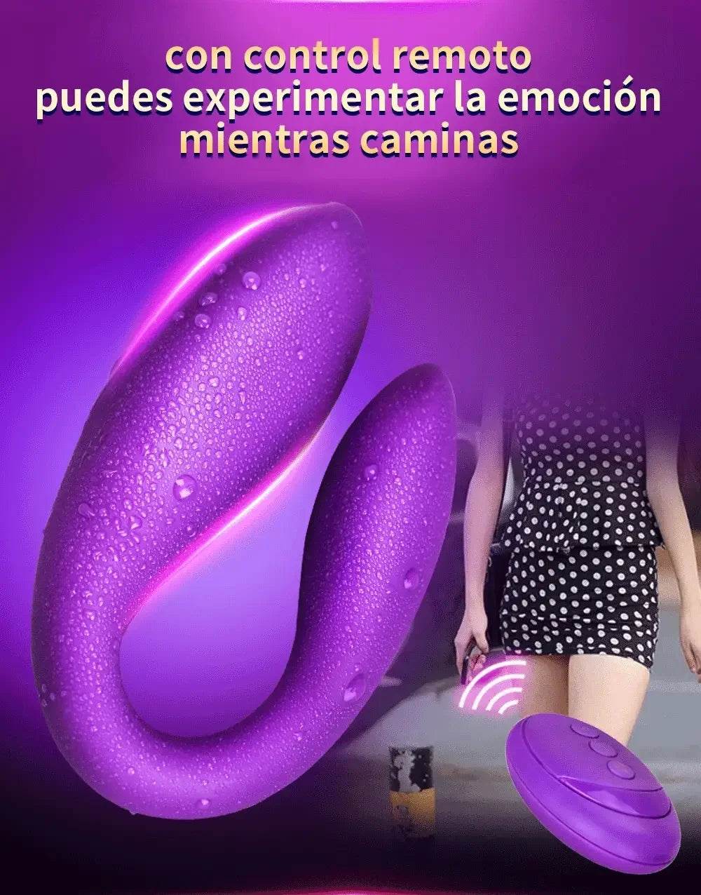 VIBRADOR inalámbrico para parejas, recargable por USB consolador, estimulador de silicona para el punto G, doble vibrador, juguete sexual para mujer - Sex Shop 502