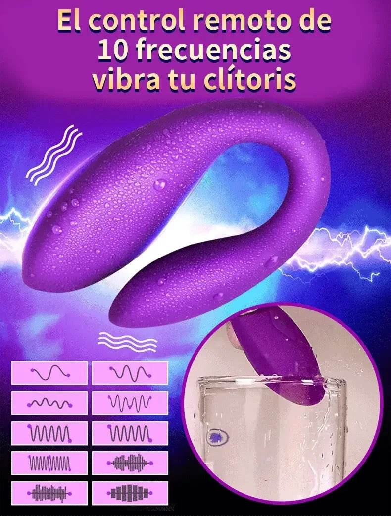 VIBRADOR inalámbrico para parejas, recargable por USB consolador, estimulador de silicona para el punto G, doble vibrador, juguete sexual para mujer - Sex Shop 502
