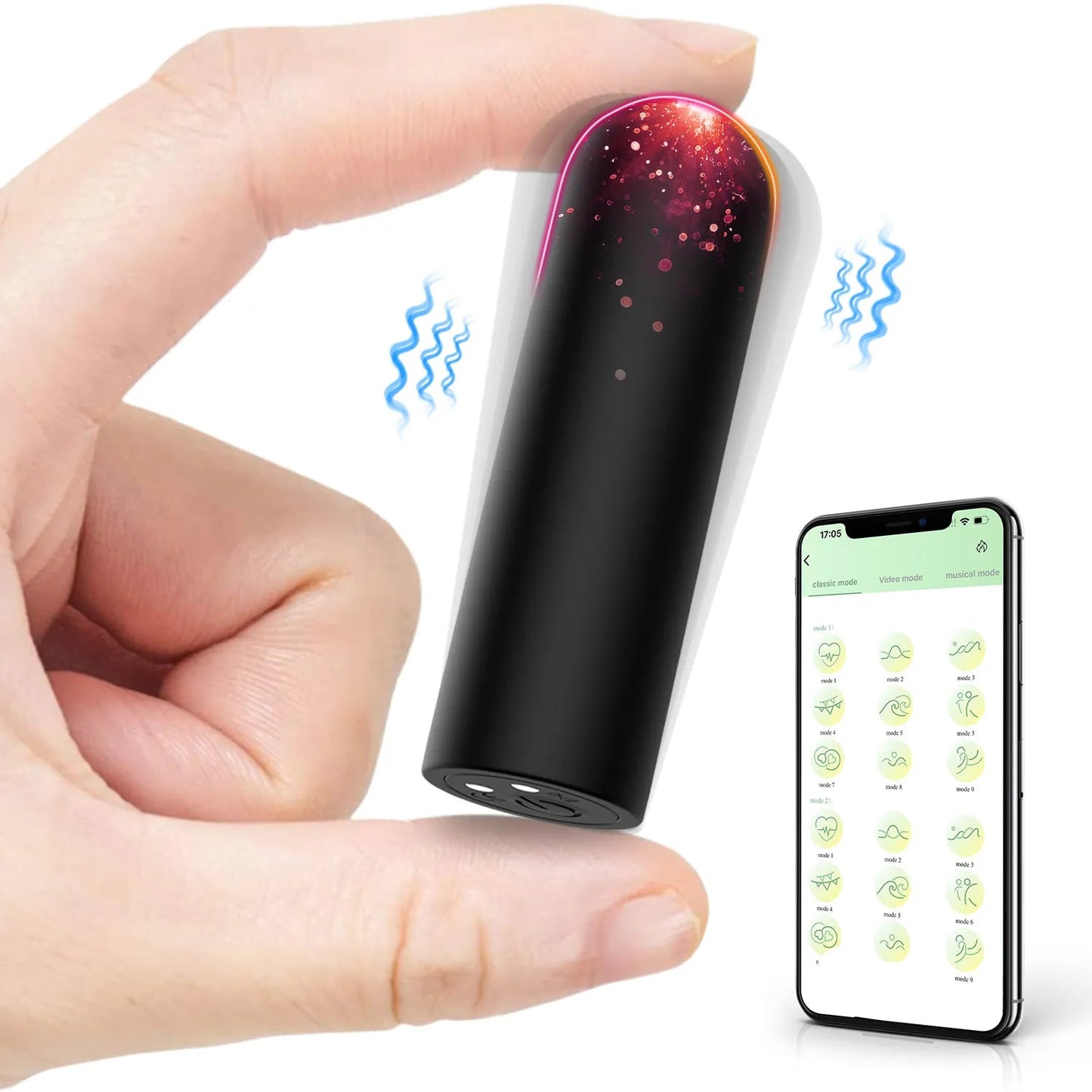 Vibrador Mini Bala para mujeres, estimulador de clítoris, aplicación remota inalámbrica, punto G, Vagina, consolador, 10 modos, Juguetes sexuales para parejas para adultos - Sex Shop 502