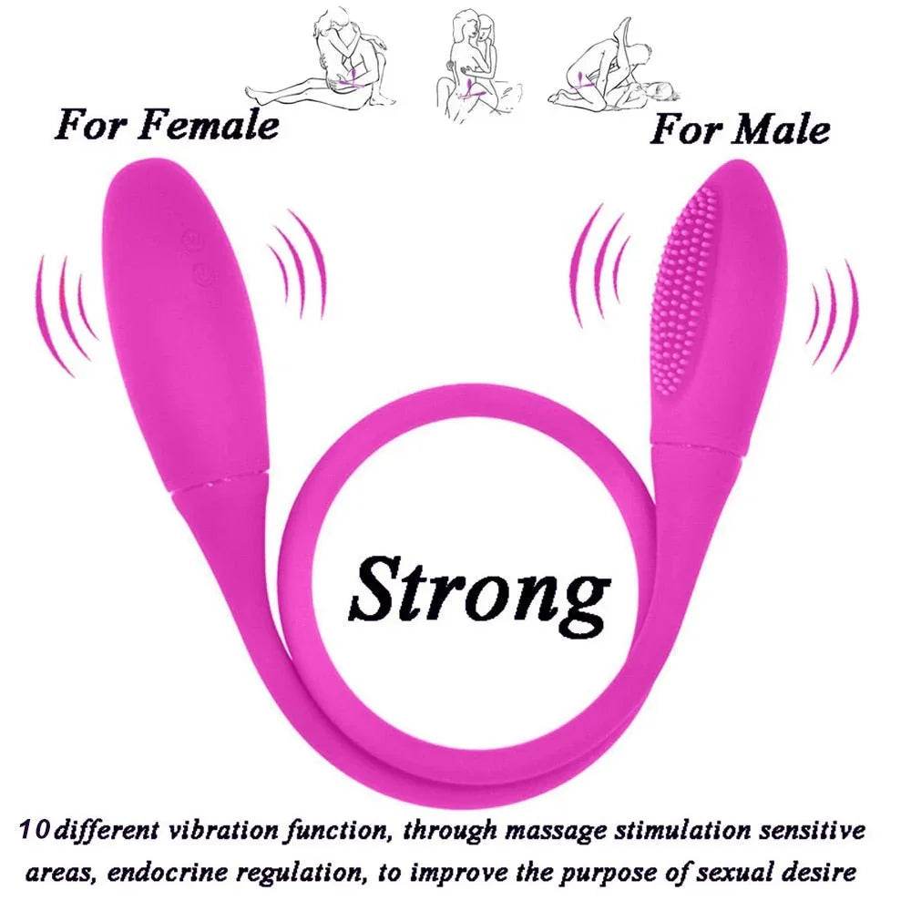 Vibradores de doble cabeza, masturbador, Vagina, estimulador de clítoris ,Anal. - Sex Shop 502