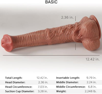 Consolador gigante de caballo de 12 pulgadas, masivo, largo, grueso, ancho, grande, consolador de monstruos animales, juguete sexual extraño