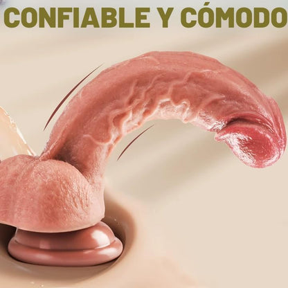 Consolador realista de 7.3 pulgadas, consoladores de silicona con ventosa fuerte, textura suave