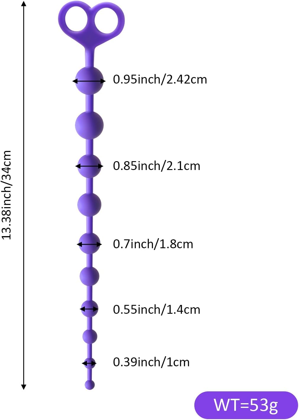 Cuentas anales de silicona, cadena anal de tapón con aumento gradual de tamaño y anillo de tracción seguro, juguete sexual anal para adultos, para hombres, mujeres y parejas - Sex Shop 502