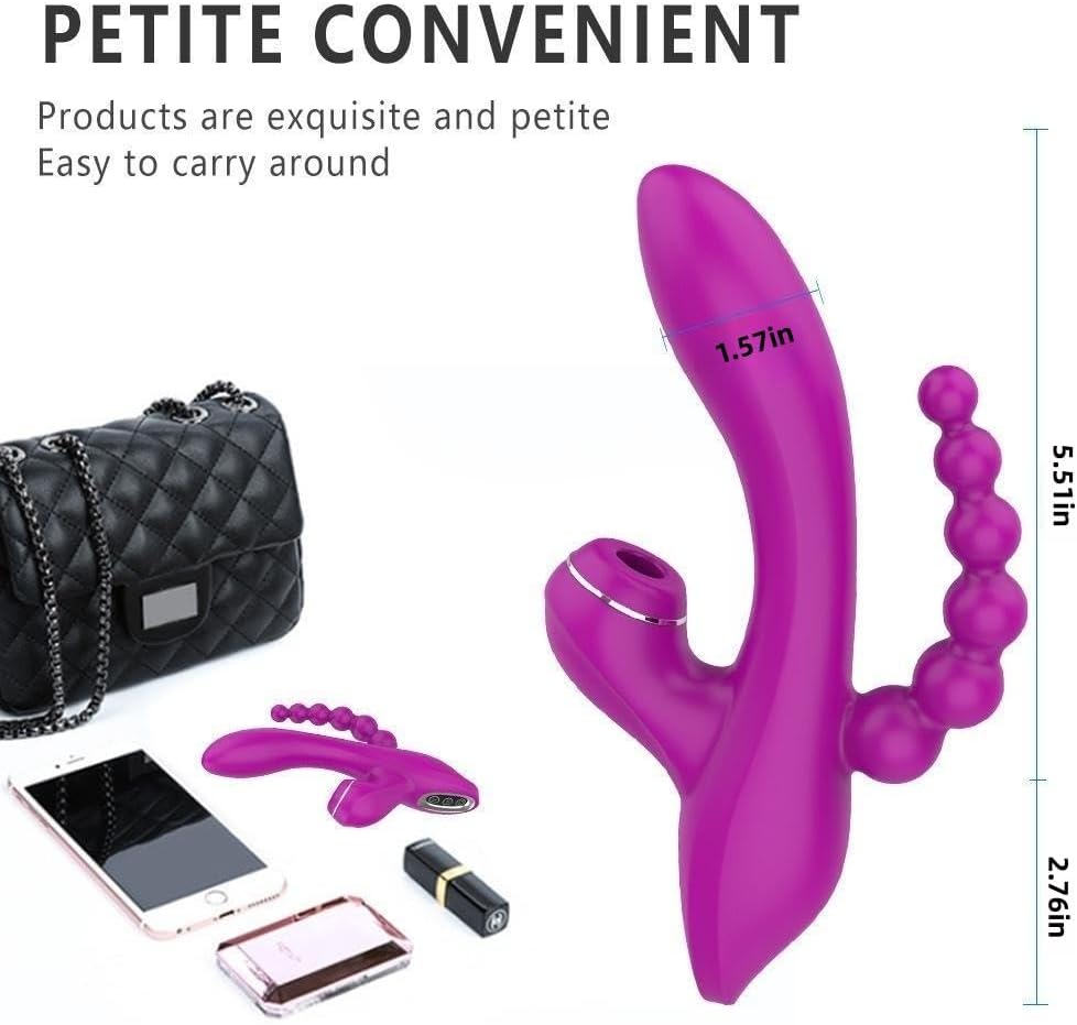 Vibrador Triple estimulación , clitoris, punto G y ano