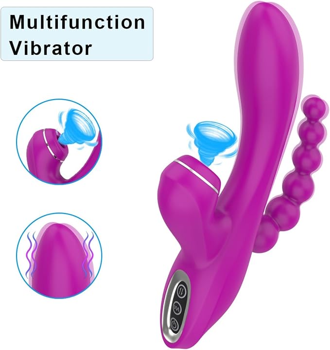 Vibrador Triple estimulación , clitoris, punto G y ano