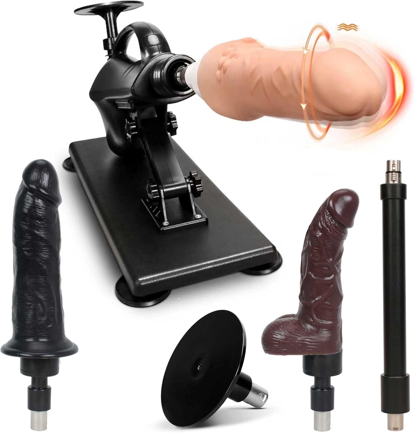 Máquina Sexual de Empuje Consolador de Silicona Realista con Vibración Calentada para Mujeres y Hombres Juguetes Anales Juguetes Sexuales para Adultos