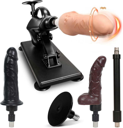 Máquina Sexual de Empuje Consolador de Silicona Realista con Vibración Calentada para Mujeres y Hombres Juguetes Anales Juguetes Sexuales para Adultos