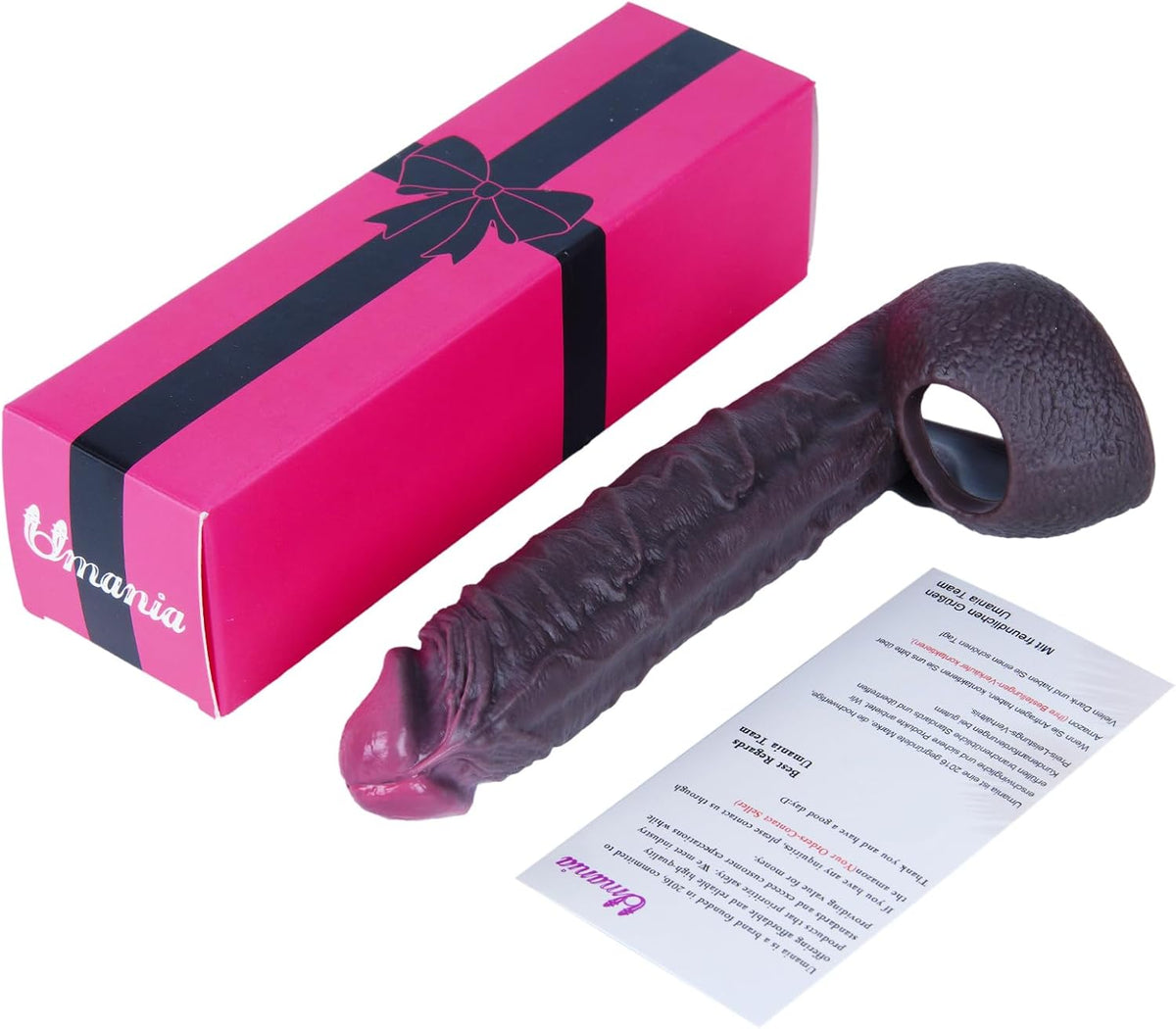 Funda realista de silicona para pene de 7.5 pulgadas con anillo grueso para retrasar eyaculación y mejorar erección.