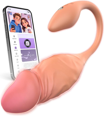 Rumpo  vibrador para mujeres, consolador pequeño, vibradores con 10 vibraciones, estimulador del punto G del clítoris, control de aplicación.