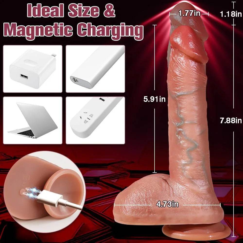 Juguetes sexuales - Vibrador de empuje - Vibrador de empuje de 8.7 pulgadas, juguetes para adultos, consoladores realistas juguetes sexuales para mujeres, consolador enorme para punto G, juguete - Sex Shop 502