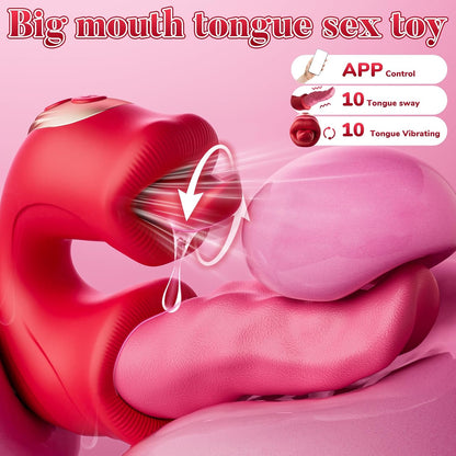 Vibrador de juguete sexual para adultos para mujeres, potente vibrador sexual con aplicación de vibrador remoto con 10 modos de oscilación y 10 modos de vibración, vibradores de punto G femenino