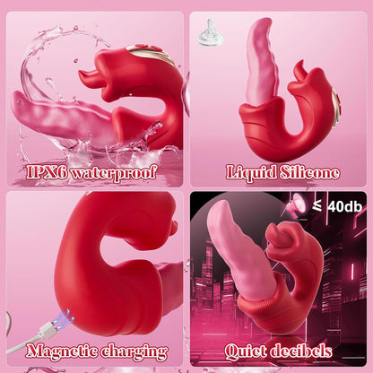 Vibrador de juguete sexual para adultos para mujeres, potente vibrador sexual con aplicación de vibrador remoto con 10 modos de oscilación y 10 modos de vibración, vibradores de punto G femenino