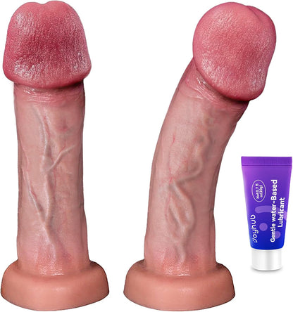 Consolador sexual realista de 7.1 pulgadas, consolador de silicona con ventosa - Sex Shop 502