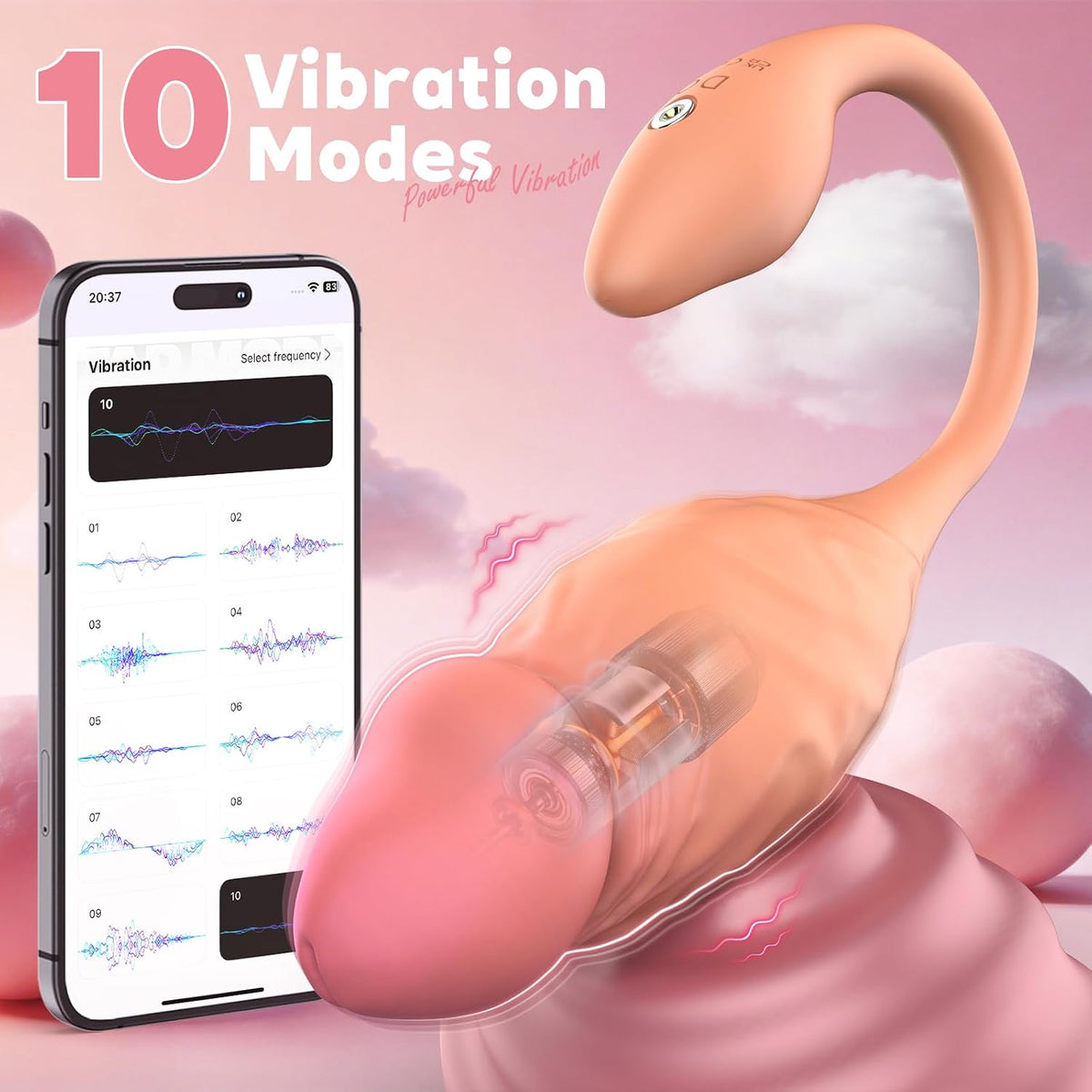 Rumpo  vibrador para mujeres, consolador pequeño, vibradores con 10 vibraciones, estimulador del punto G del clítoris, control de aplicación.