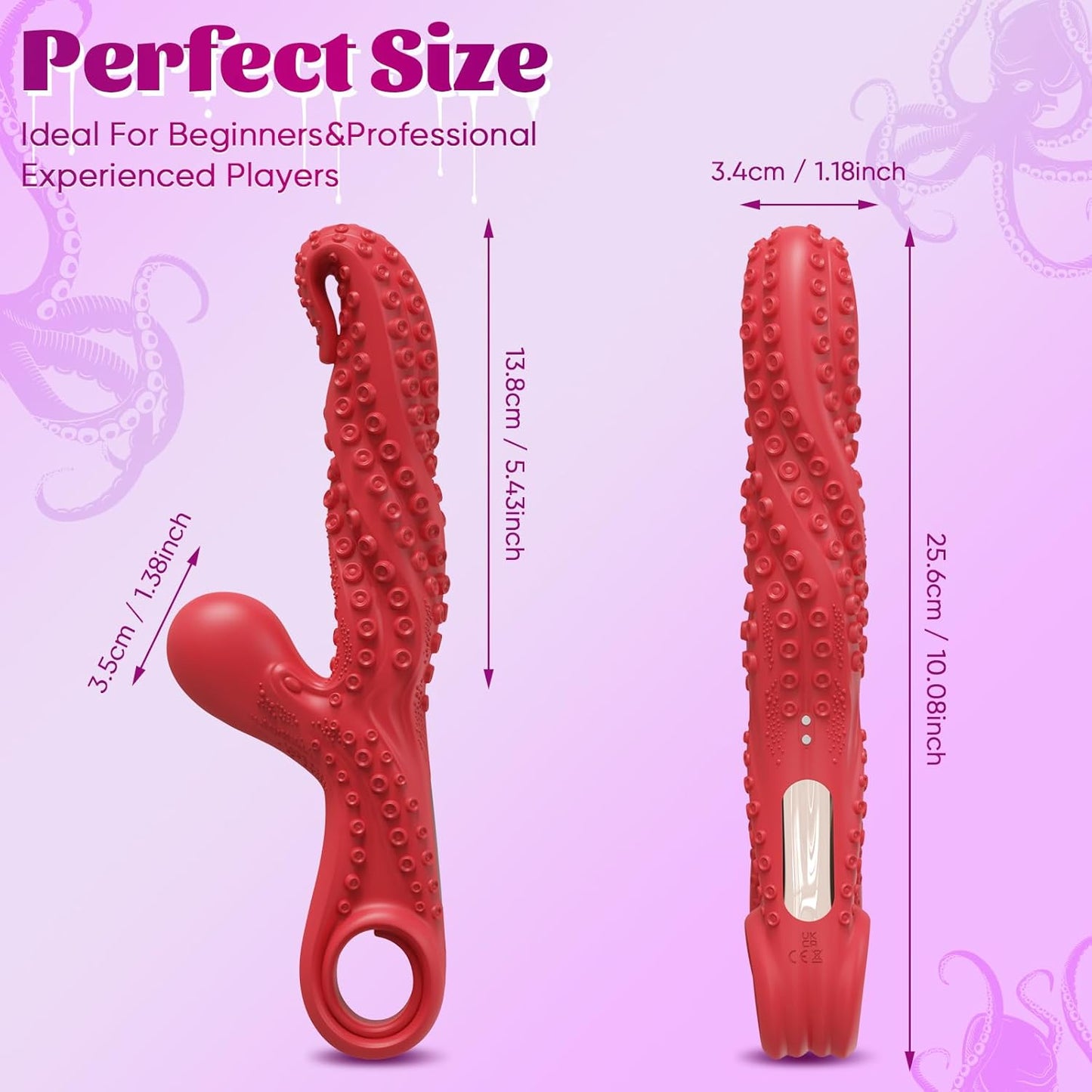 Consolador vibrador monstruo G Spot Vibrador, juguetes sexuales para parejas, pulpo, tentáculo, clítoris, vibrador con 9 modos potentes,
