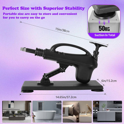 Máquina Sexual de Empuje Consolador de Silicona Realista con Vibración Calentada para Mujeres y Hombres Juguetes Anales Juguetes Sexuales para Adultos