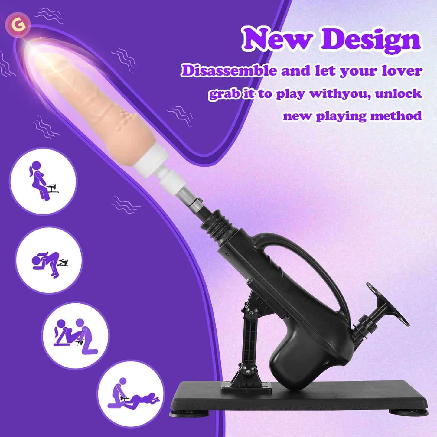 Máquina Sexual de Empuje Consolador de Silicona Realista con Vibración Calentada para Mujeres y Hombres Juguetes Anales Juguetes Sexuales para Adultos