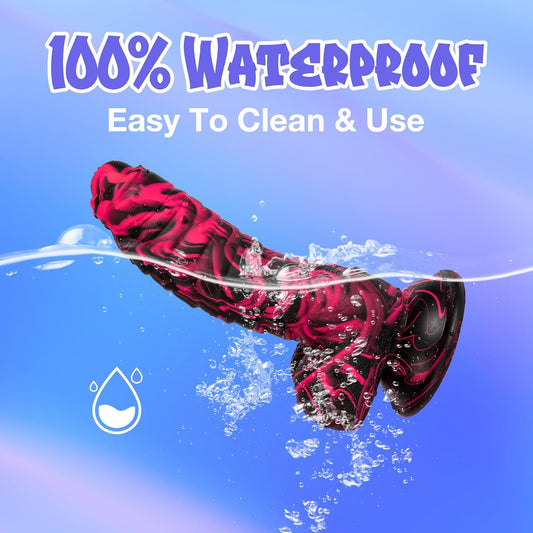 Consolador realista para adultos, consoladores monstruos gruesos de silicona de 7.16 pulgadas con fuerte ventosa, punto G, clítoris, vagina, juguete anal para mujeres, hombres y parejas