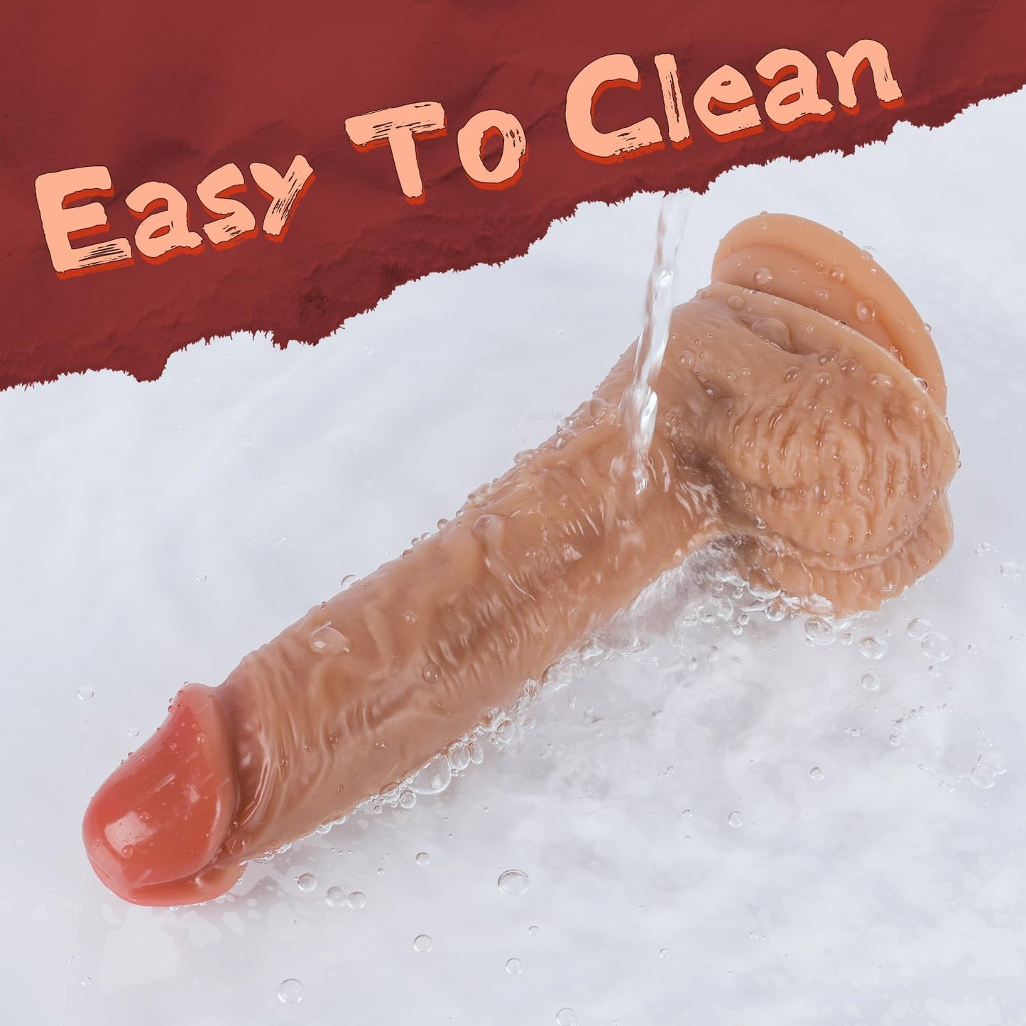 Consolador realista de 7.6 pulgadas, consolador anal de silicona con fuerte ventosa para estimulación del punto G manos libres y juguetes sexuales para mujeres, hombres, parejas y adultos