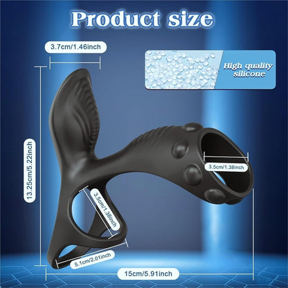 Anillo vibratorio para pene con Control por aplicación,