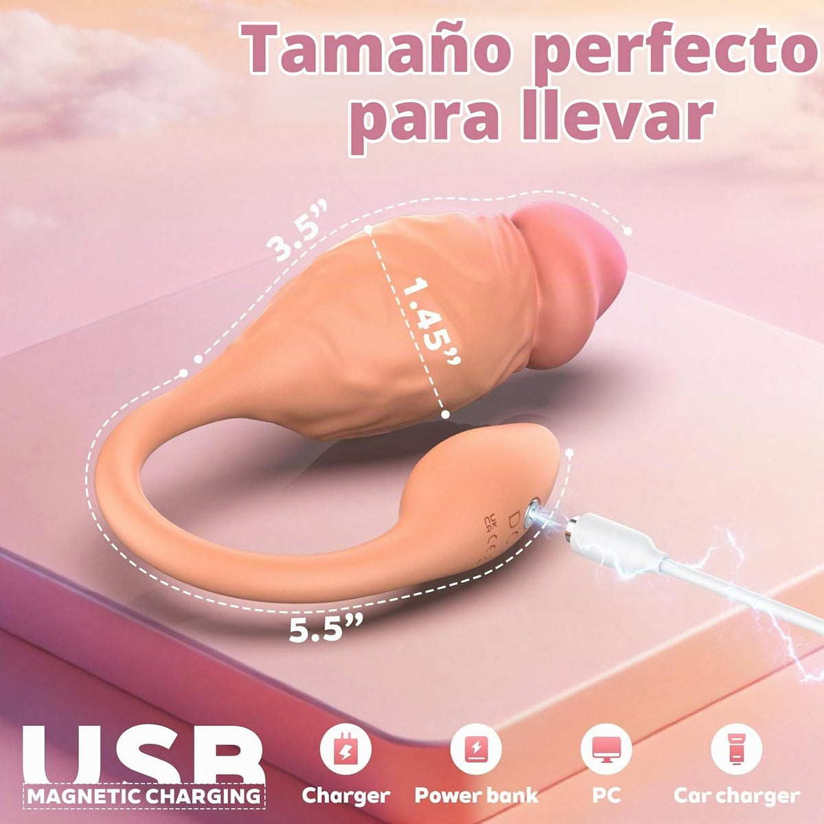 Rumpo  vibrador para mujeres, consolador pequeño, vibradores con 10 vibraciones, estimulador del punto G del clítoris, control de aplicación.