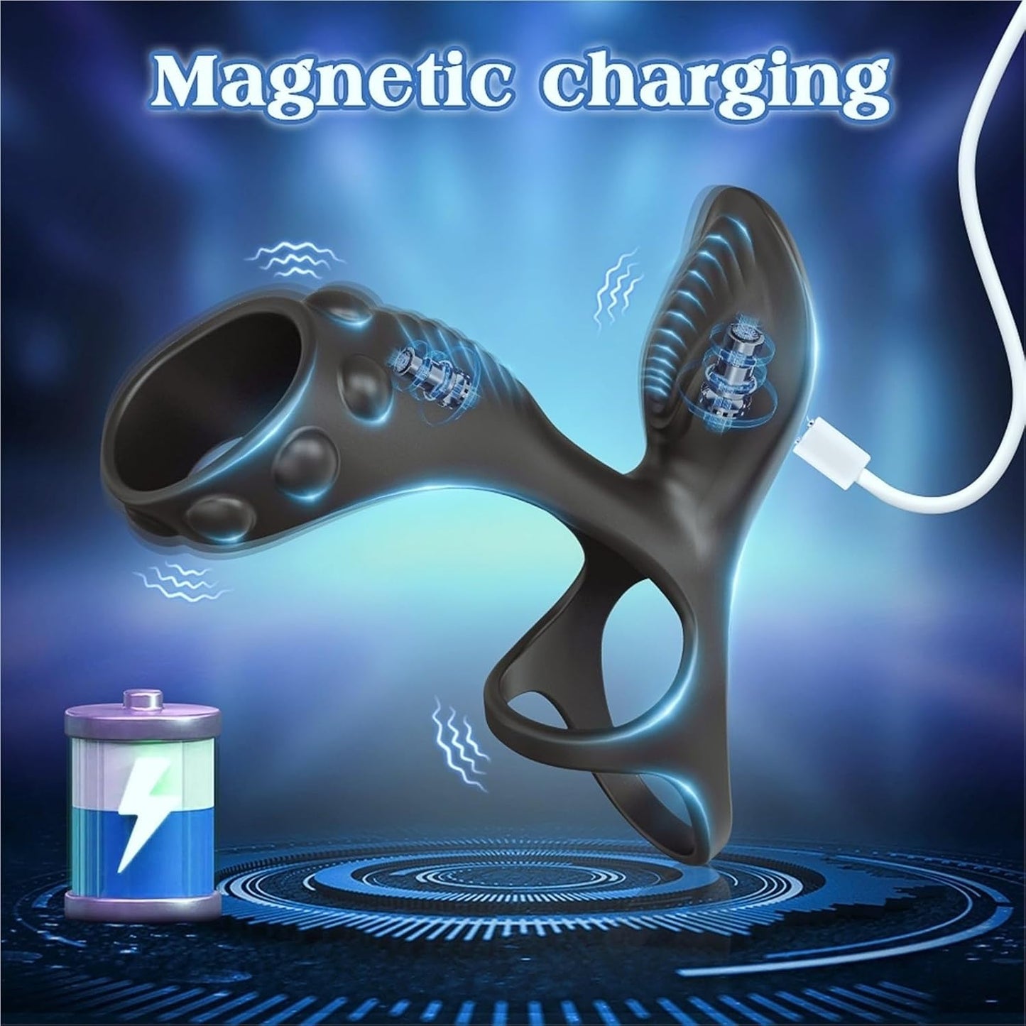 Anillo vibratorio para pene con Control por aplicación,