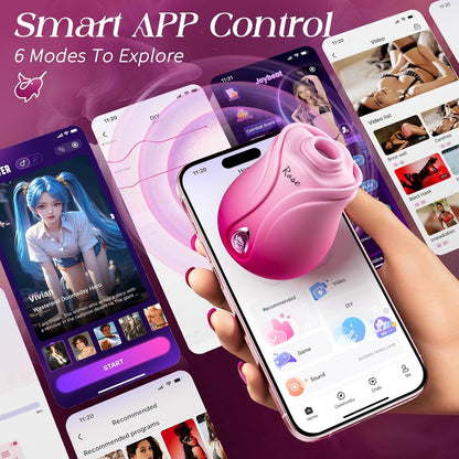 Juguetes sexuales de Rose Toy Vibrador – AI APP Rose Sex Toy Juguetes para adultos para mujeres con 10 chupadores y vibradores, - Sex Shop 502
