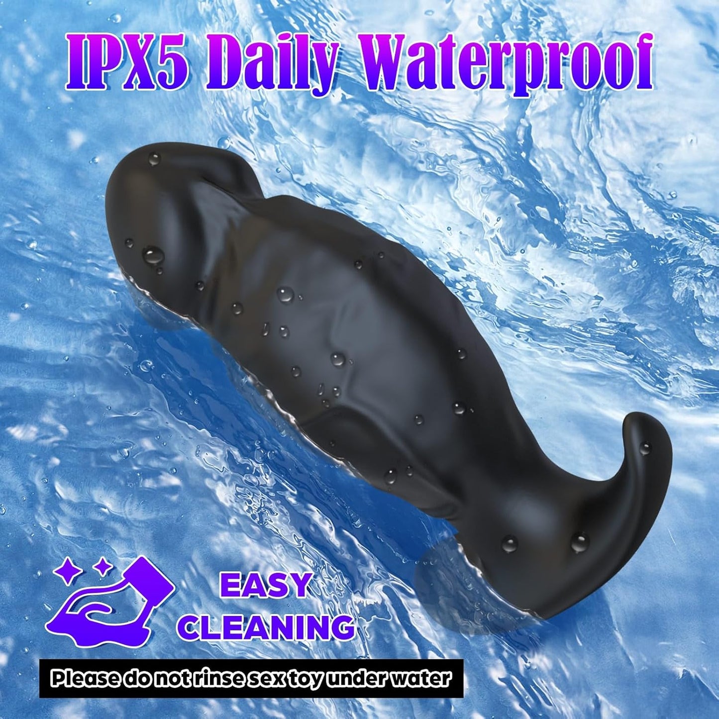 Mtsige vibrador anal con dilatador de 360° de rotación y vibración con 10 frecuencias controladas por APP, juguetes sexuales anales de silicona - Sex Shop 502