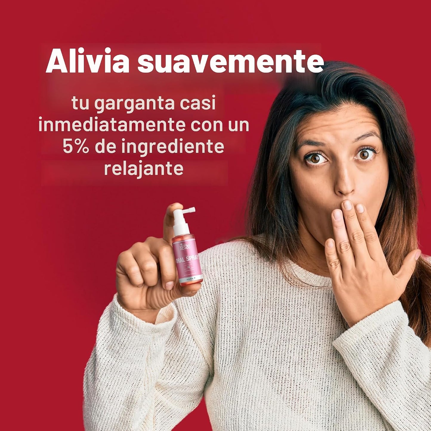 XESSO Spray oral saborizado con aroma a cereza fresca, 2 onzas líquidas, relajante de garganta profunda para mujeres y hombres,