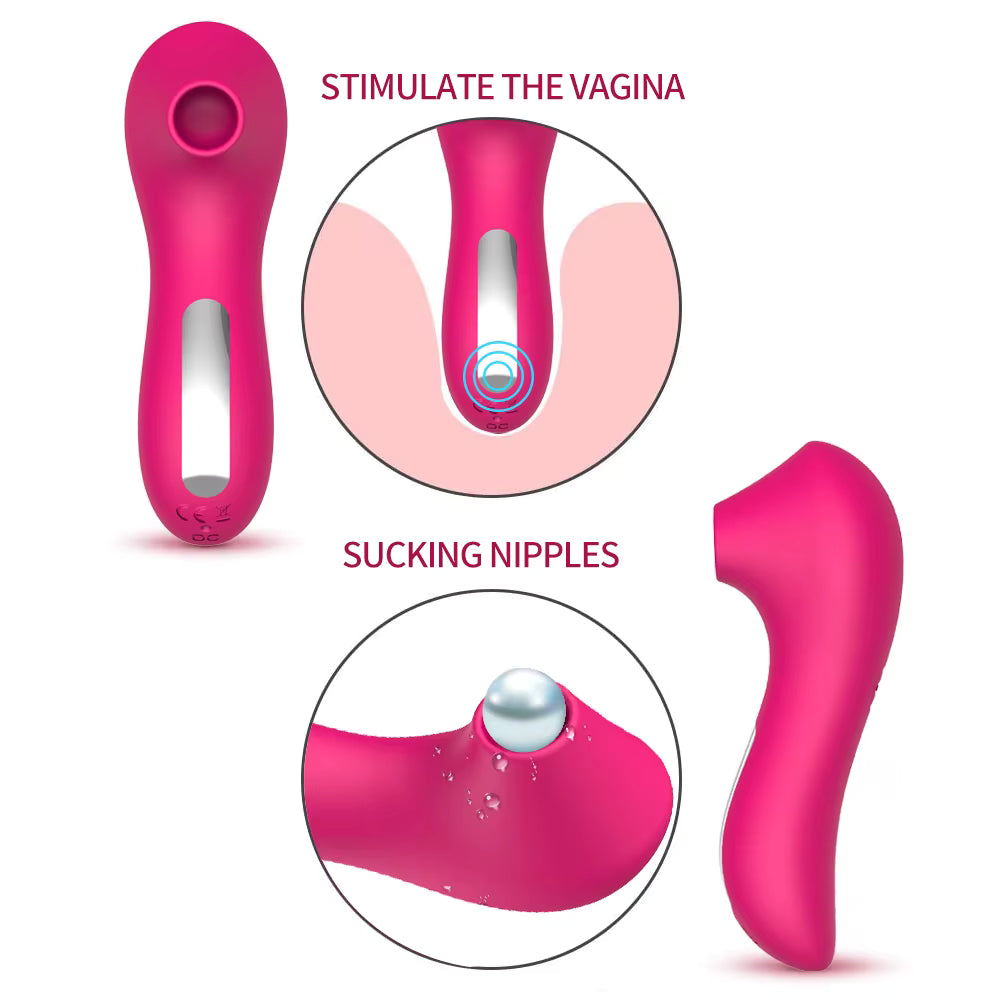 Succionador de clítoris femenino, vibrador de succión de Vagina, estimulador de vacío de pezón