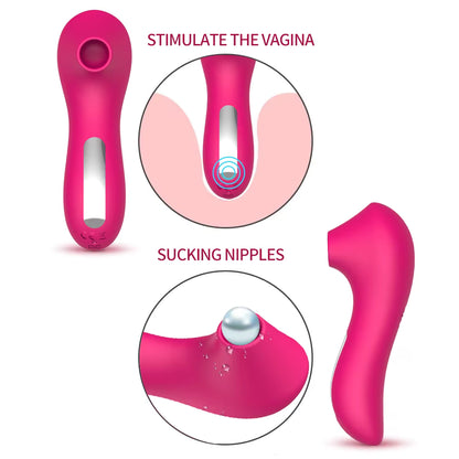 Succionador de clítoris femenino, vibrador de succión de Vagina, estimulador de vacío de pezón