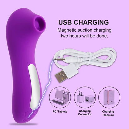 Succionador de clítoris femenino, vibrador de succión de Vagina, estimulador de vacío de pezón