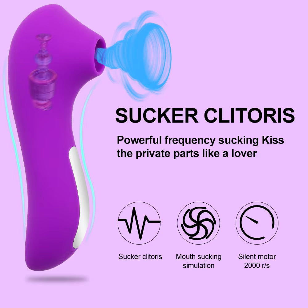 Succionador de clítoris femenino, vibrador de succión de Vagina, estimulador de vacío de pezón