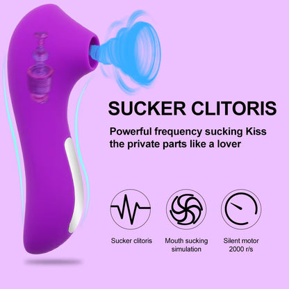 Succionador de clítoris femenino, vibrador de succión de Vagina, estimulador de vacío de pezón