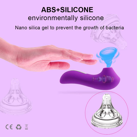 Succionador de clítoris femenino, vibrador de succión de Vagina, estimulador de vacío de pezón