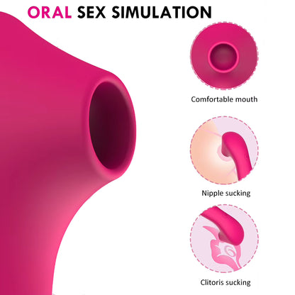 Succionador de clítoris femenino, vibrador de succión de Vagina, estimulador de vacío de pezón