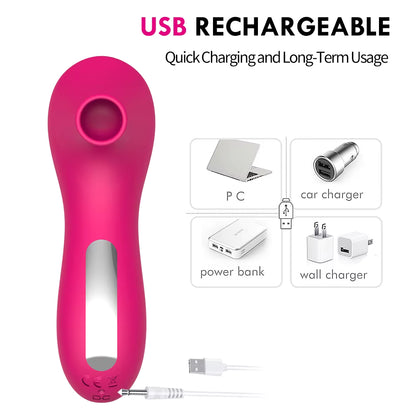 Succionador de clítoris femenino, vibrador de succión de Vagina, estimulador de vacío de pezón
