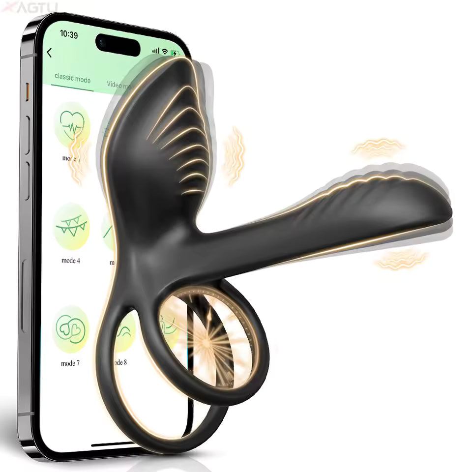 Anillo vibratorio para pene con Control por aplicación