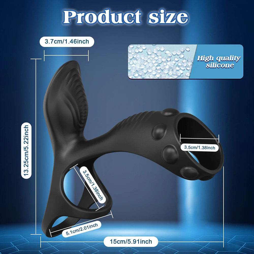 Anillo vibratorio para pene con Control por aplicación,