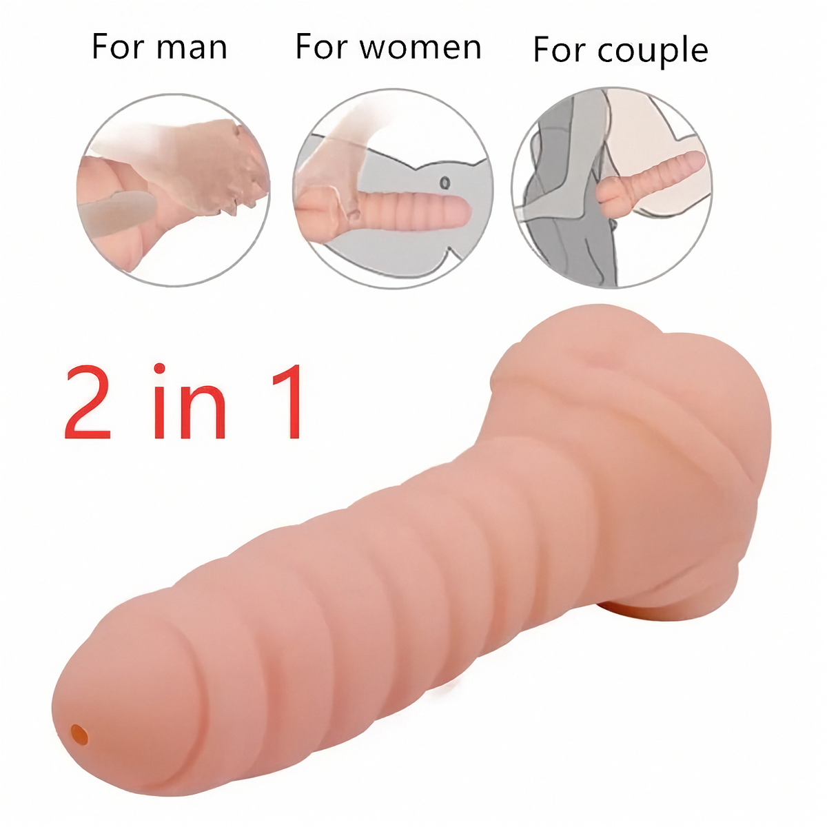 2 en 1 vibrador consolador para hombre y extension de pene para mas placer para todos
