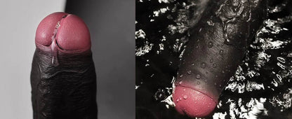 Consolador sexual negro puro enorme y grueso con glande único, consolador negro grande realista de 10.8 pulgadas con ventosa, juguetes de silicona suave para adultos para hombres y mujeres - Sex Shop 502