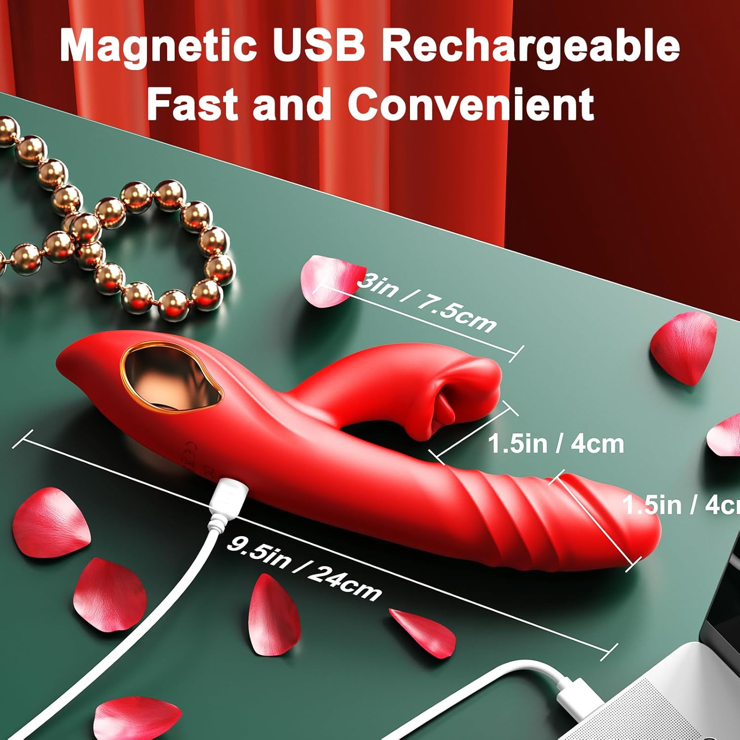 Consolador de empuje vibrador juguetes sexuales para adultos, vibradores de punto G 4 en 1, estimulador de lengua, estimulador del clítoris, juguetes sexuales con 10 vibradores, 5 modos de mordida de - Sex Shop 502