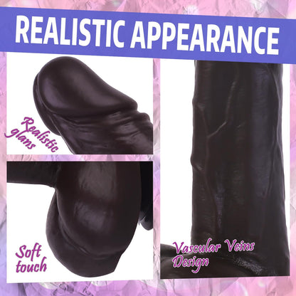 Consolador realista de 8 pulgadas de largo, suave y flexible, juguete sexual con fuertes ventosas para mujeres y hombres, juguete de estimulación del punto G, pene falso realista para juego anal - Sex Shop 502