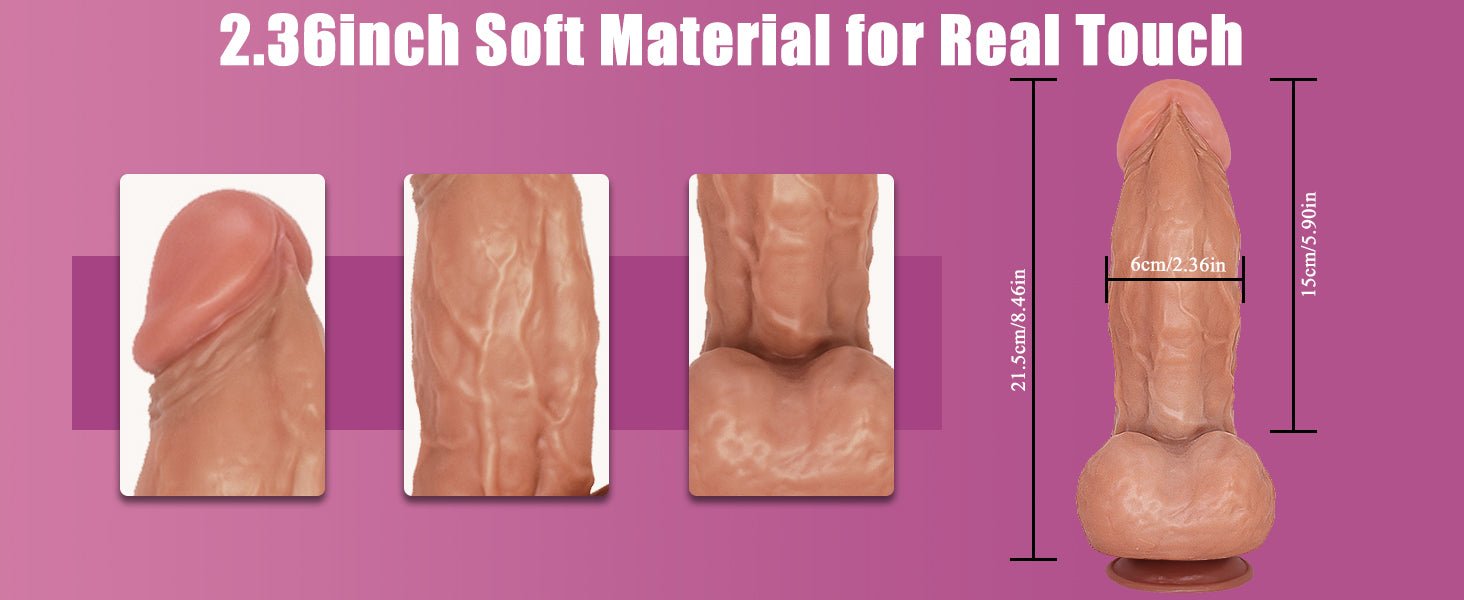 Consolador sexual enorme y grueso de 6 cm de diámetro para adultos, consolador de silicona realista con fuerte ventosa para estimulación del punto G vaginal, juguetes para adultos - Sex Shop 502