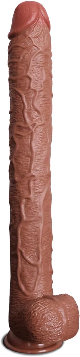 Consolador súper largo de 16.93 pulgadas con glande pequeño, consolador gigante con ventosa fuerte para sexo más profundo, pene grueso y grande, juguete sexual para mujeres y hombres - Sex Shop 502