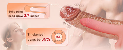 Extensor de pene, vibrador de manga de pene con aplicación y control remoto para hombres, juguetes sexuales, para agrandamiento del pene masculino, engrosamiento y durabilidad, 9 modos de vibración