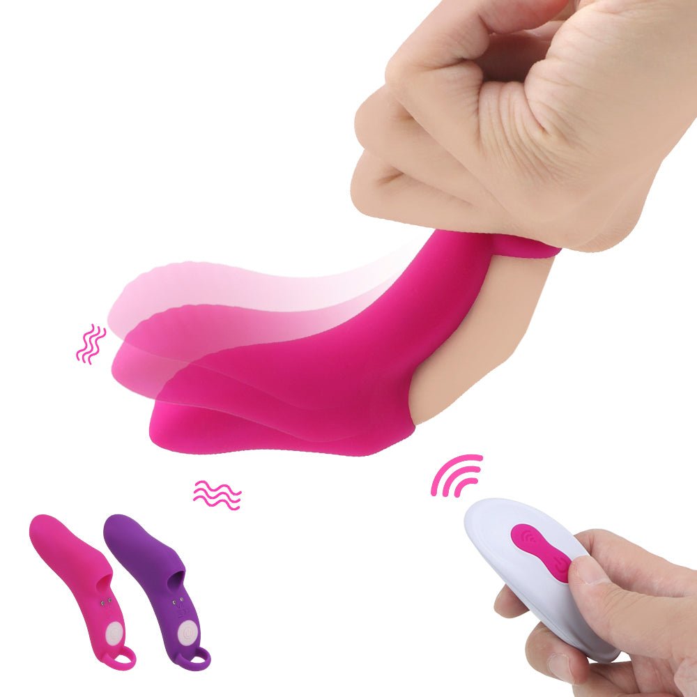 Estimulador de clítoris para mujer, masajeador de punto G, vibrador de dedo con Control remoto inalámbrico, masturbador femenino, Juguetes sexuales de 9 frecuencias - Sex Shop 502