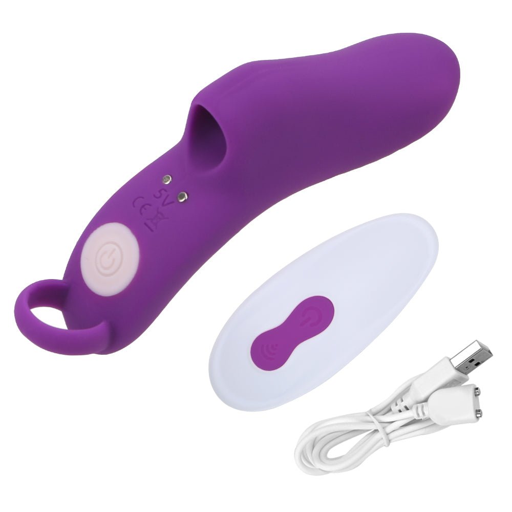 Estimulador de clítoris para mujer, masajeador de punto G, vibrador de dedo con Control remoto inalámbrico, masturbador femenino, Juguetes sexuales de 9 frecuencias - Sex Shop 502