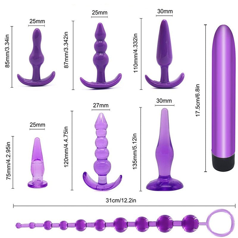 kit de 8 plug anales - Sex Shop 502